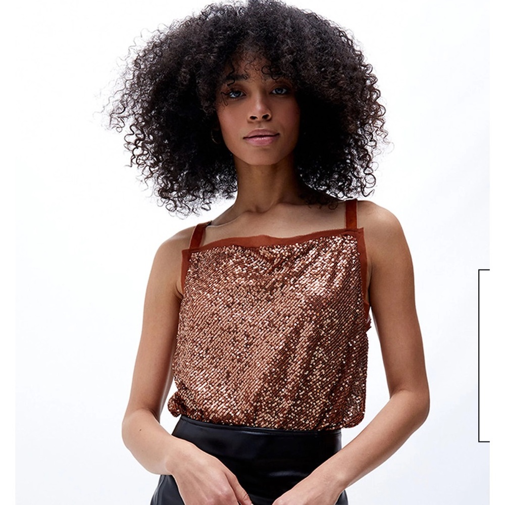 Free People Intimately Brown Sequin Bodysuit